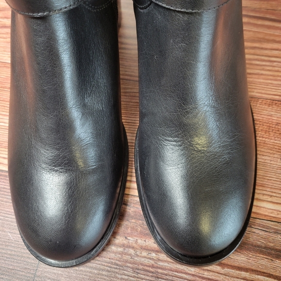 Aquatalia Billina Combo Moto Women's Black leather ankle boots - Picture 4 of 11